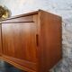 Scandinavian sideboard with sliding doors and drawers - teak