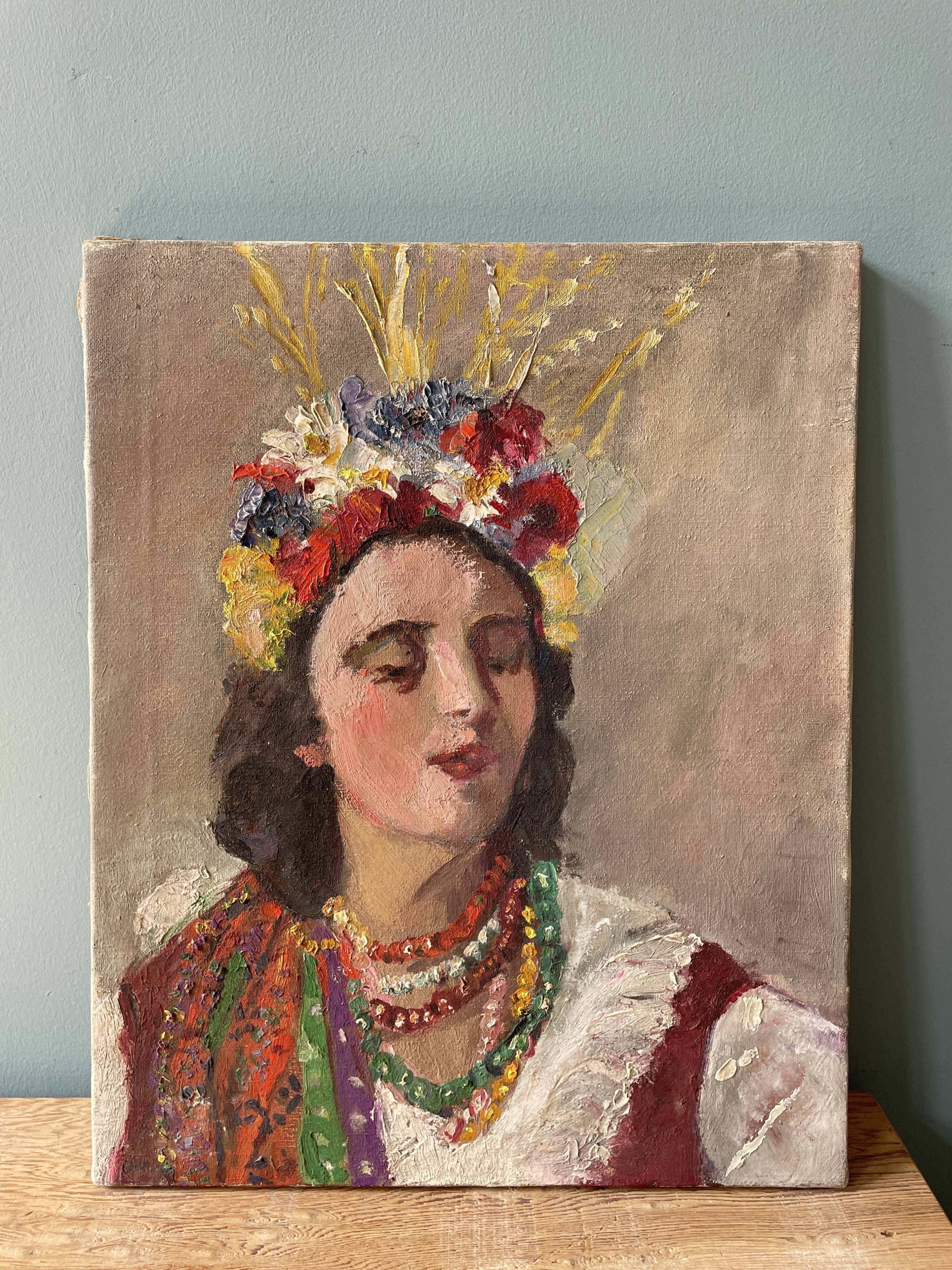 Old portrait painting