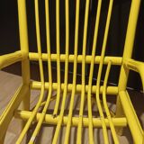 Fauteuil enfant en rotin jaune