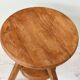 Adjustable vintage workshop stool made of solid wood