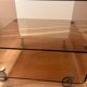 Smoked plexiglass side table/occasional table by designer Michel Dumas.