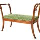 Empire Style Mahogany Swan Neck Bench