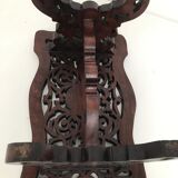 Vintage carved wooden footrest