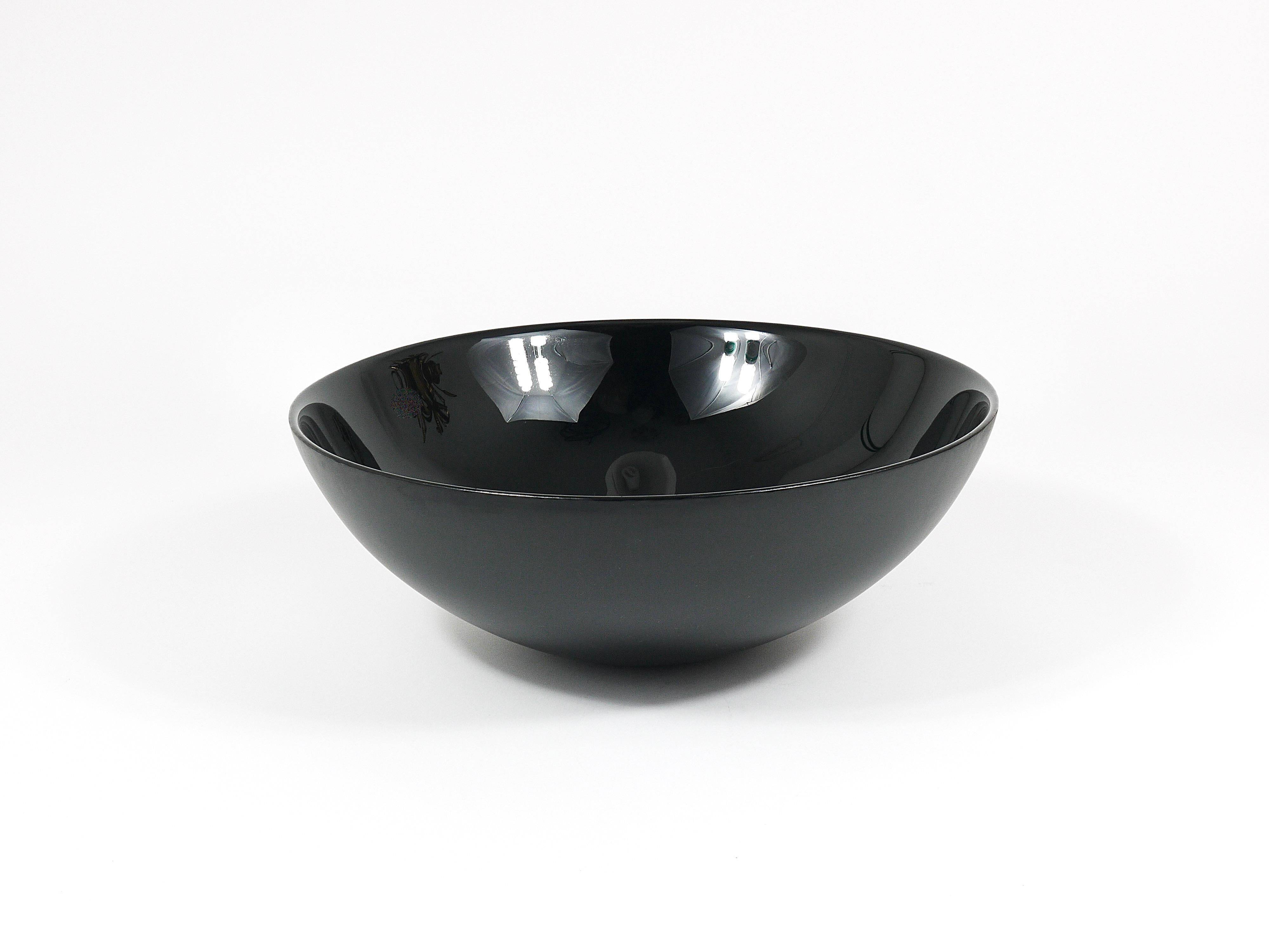 Grand Bol Centre Noir Riedel x Mesa Design, Post-Modernism Italy, 1980