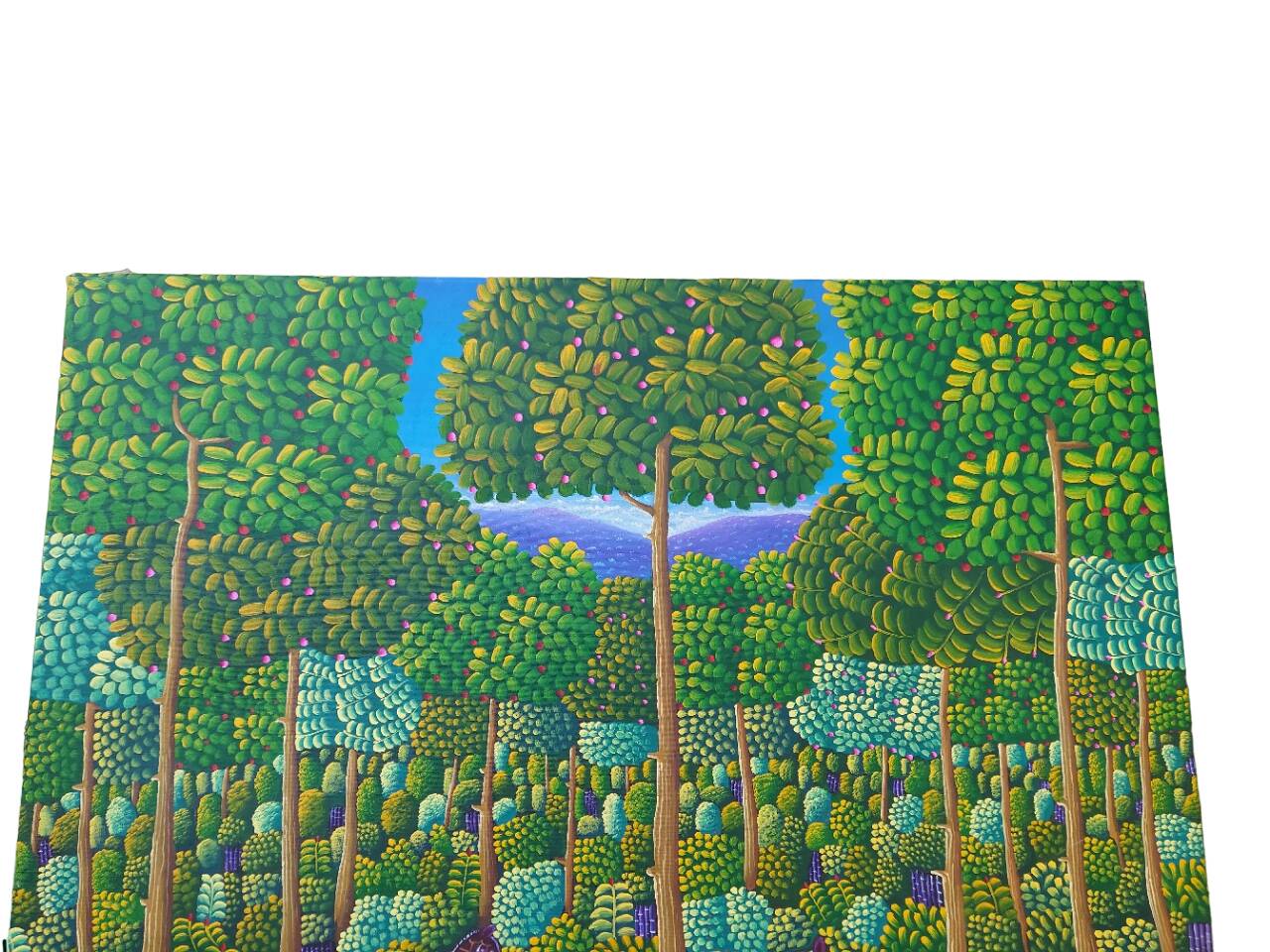 Huile sur toile la jungle signée Cayo Jean Marc  titre la jungle 1990 /2010