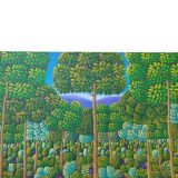 Oil on canvas the jungle signed Cayo Jean Marc title the jungle 1990/2010