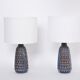 Pair of Tall Blue Mid-Century Modern Table Lamps model 3340 by Einar Johansen for Soholm