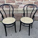 Pair of bistro café chairs 1970