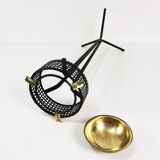 Cendrier de sol moderniste ajouré, Allemagne, années 1970