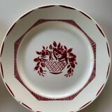 Mismatched plates in old earthenware