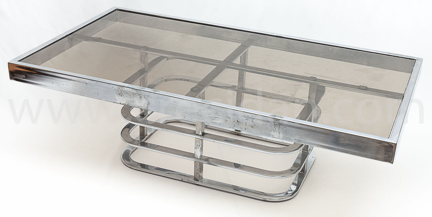 Chrome-designed coffee table