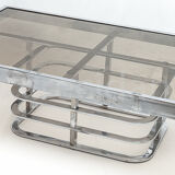 Chrome-designed coffee table