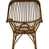 Rattan easy chair by Dirk van Sliedregt Rohe Noordwolde 1960 in the Netherlands