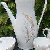 Coffee service Eschenbach Bavaria-Germany in fine porcelain decoration wheat Vintage years 70/80s