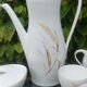 Coffee service Eschenbach Bavaria-Germany in fine porcelain decoration wheat Vintage years 70/80s