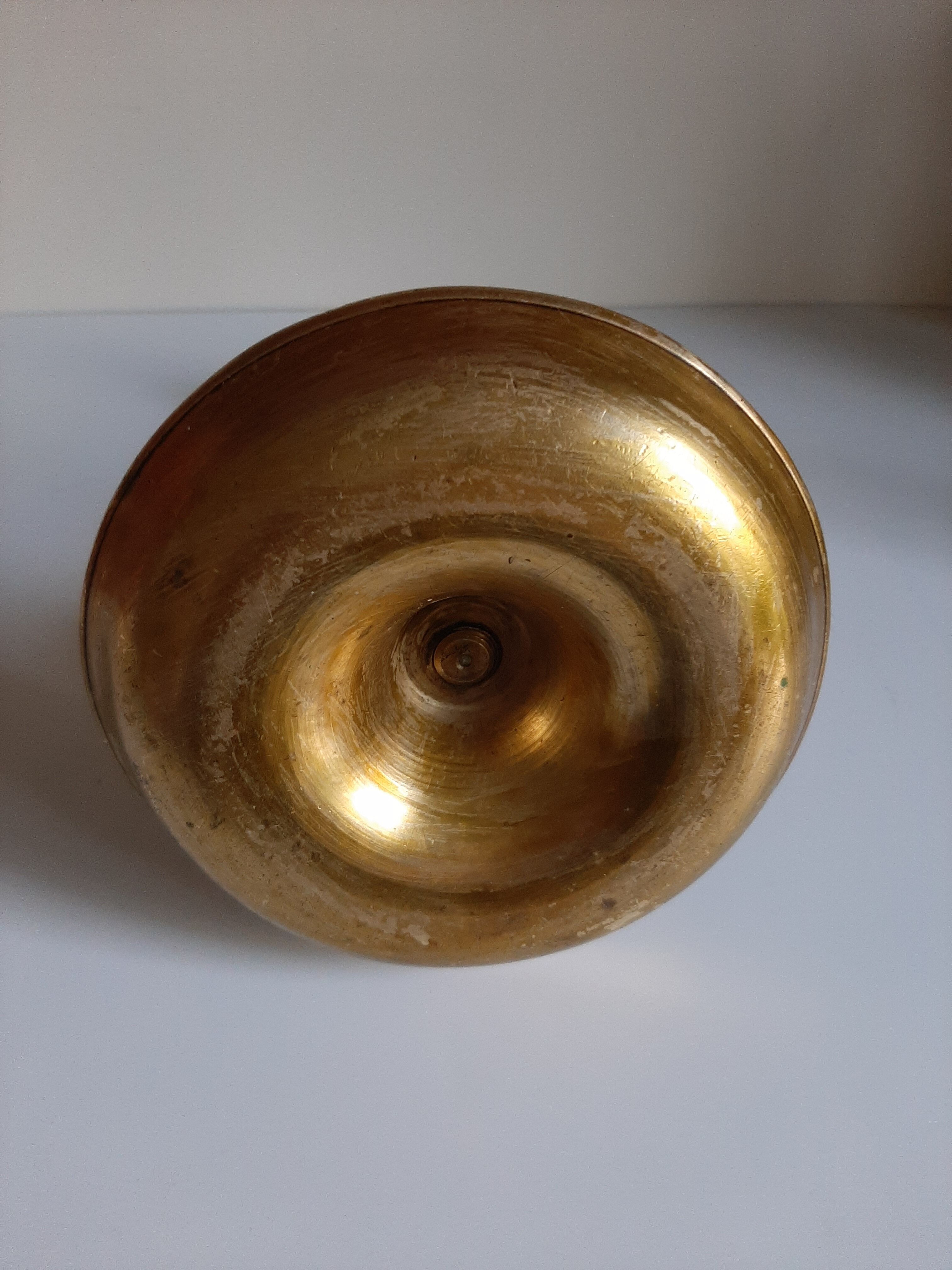 Old brass candle holder