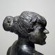 Buste de femme en céramique, XXème s.