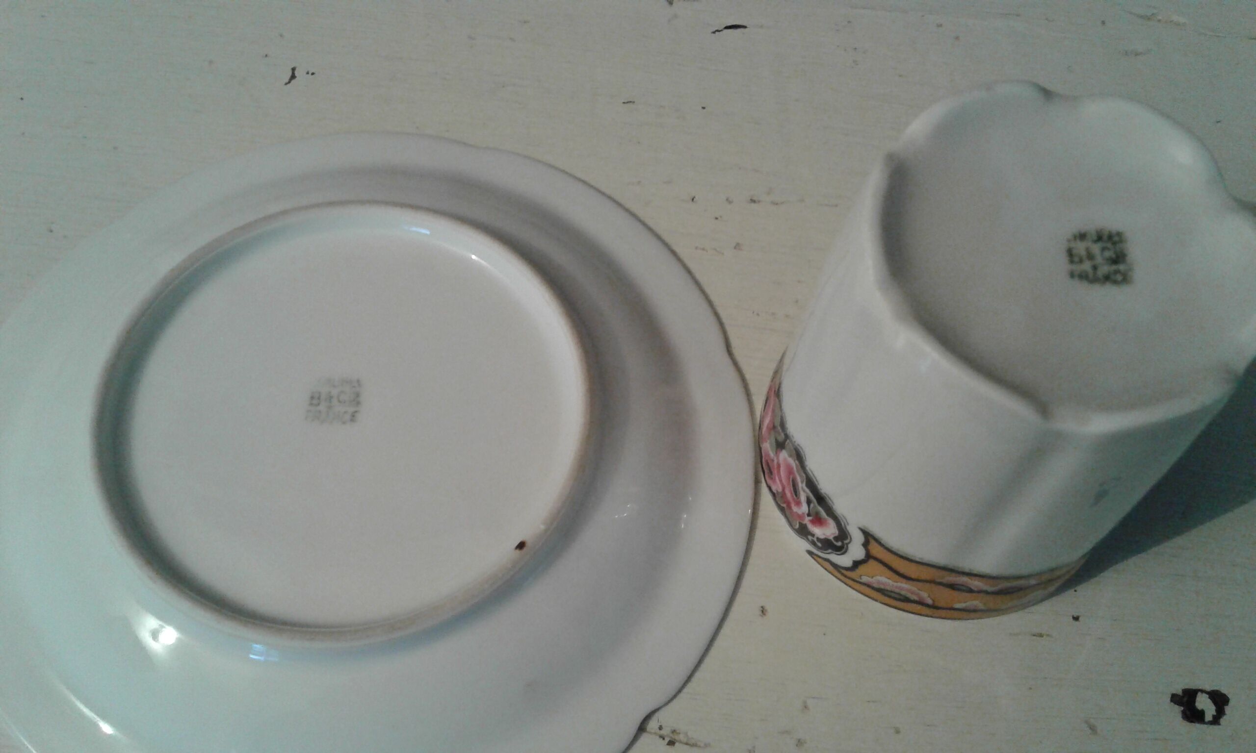 Fine porcelain coffee service art deco 21 pieces Limoges