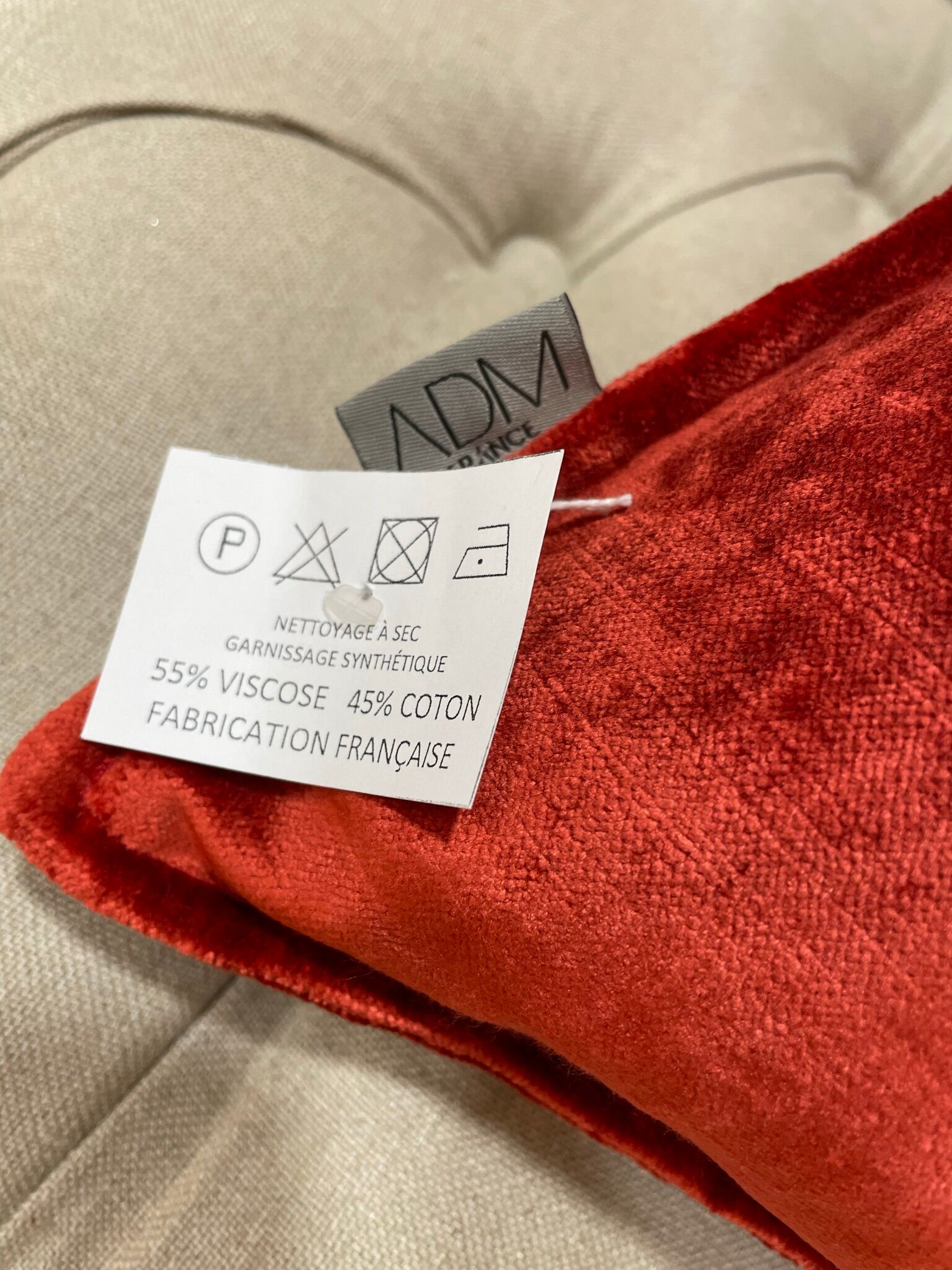 Velvet cushion pepper 35x50 cm