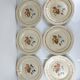 Set of 6 flat plates Sarreguemines flower pattern, first half of the 20th century.