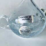 Blown crystal candle holder