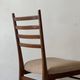 Lot de 2 chaises en bois filaire dans le gout de Gio PONTI , Italie 1970