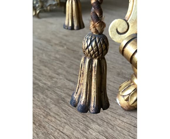 Golden Wood Chandelier Selency Golden Wood Chandelier Selency, Carved Wood Tassel Chandelier