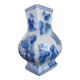 China circa 1920: porcelain vase with blue and white decoration