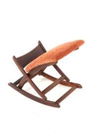 Adjustable Footstool / footrest "Uniek" - dutch design in teak