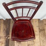 Chaise bistrot ancienne style Thonet bois tourné marron vintage