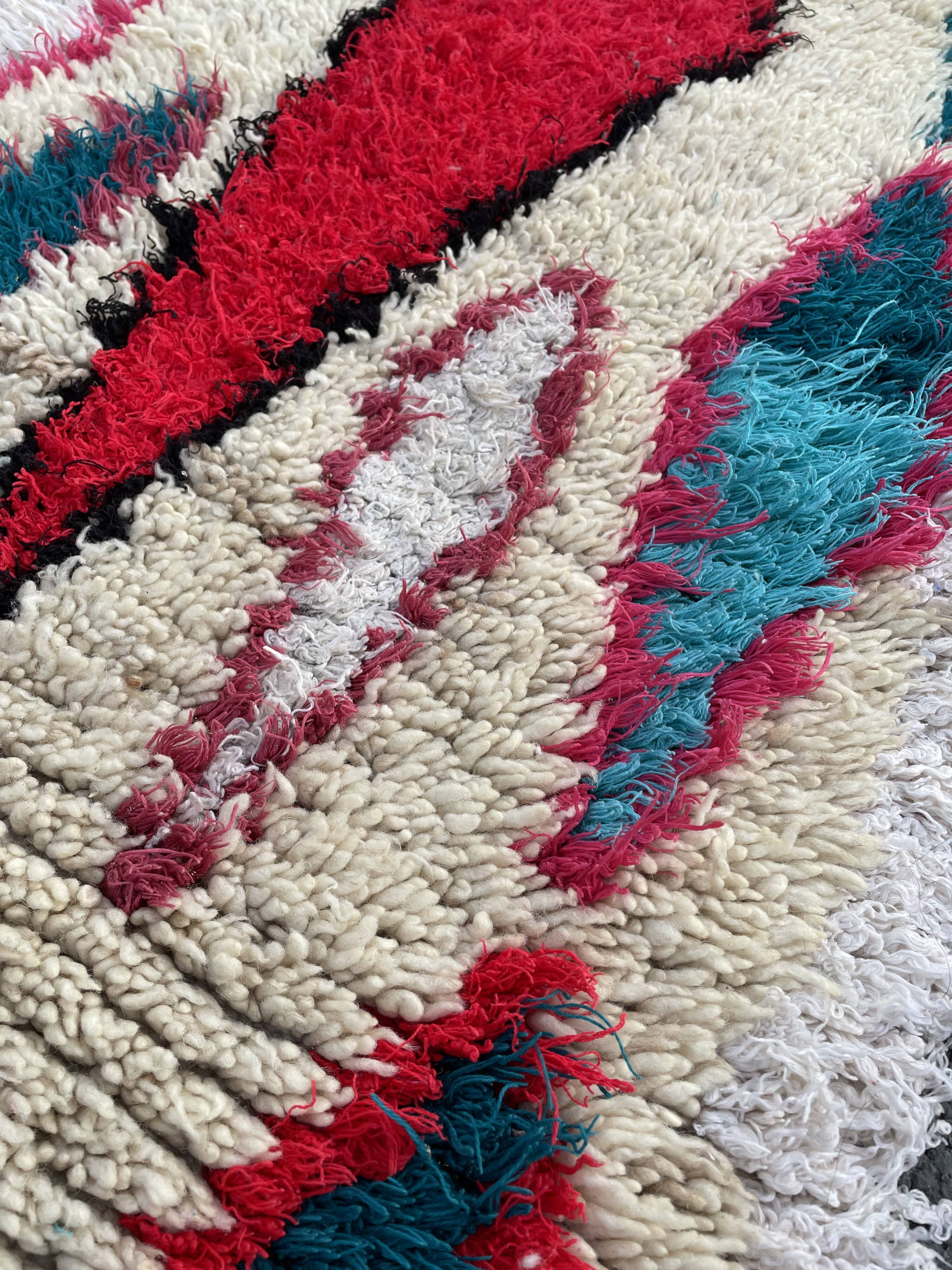 Vintage azilal berber carpet 75x180 cm