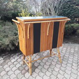 Rattan bar and its 2 stools 60