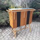 Rattan bar and its 2 stools 60