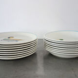 Set of 8 flat plates Ceraminter, Italy