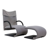 Fauteuil zen avec repose-pieds par claude brisson pour ligne roset