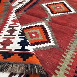 Woven carpet Persian: Kilim Gashqai 283 x 121 cm - Iran - around 1970