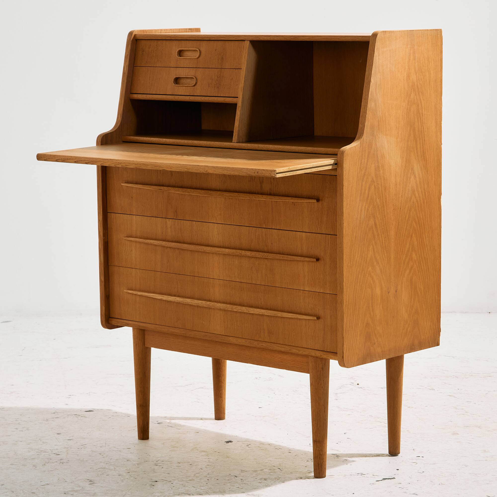 Danish oak bureau desk