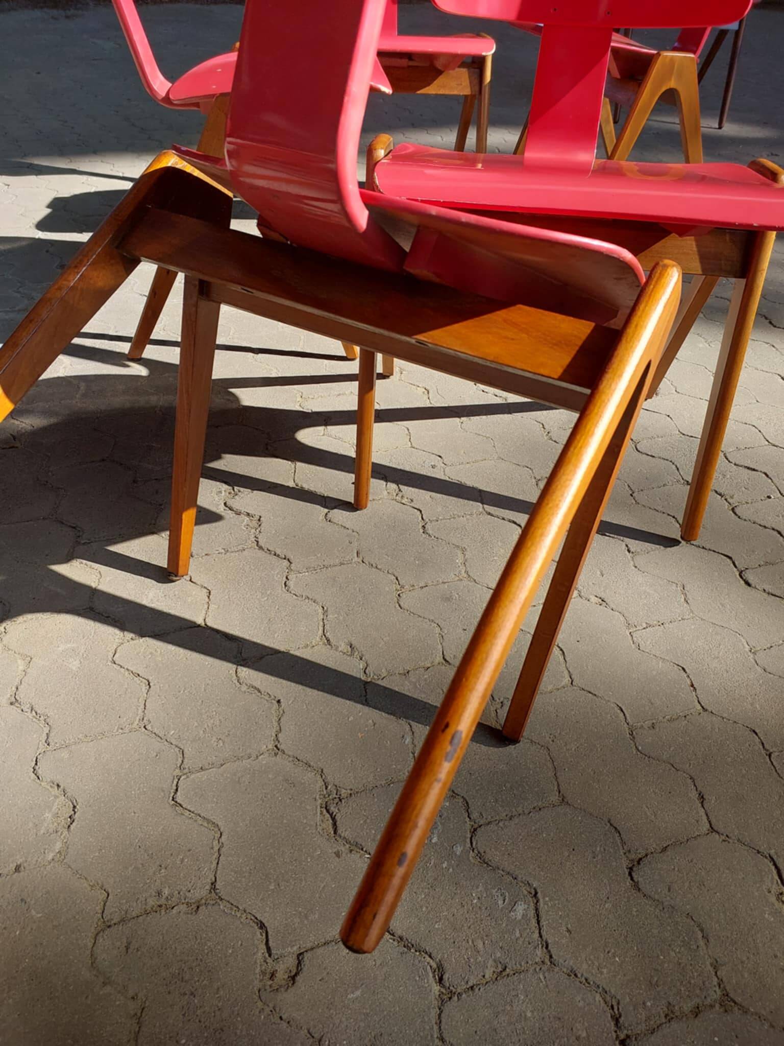 6 chaises Hillestak par Robin Day pour Hille - 1950