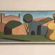 Large Original Swedish Oil on Canvas – "Spansk By" by Emil Clahr (1905–1983) – Signed – 1961 – Vintage & Framed