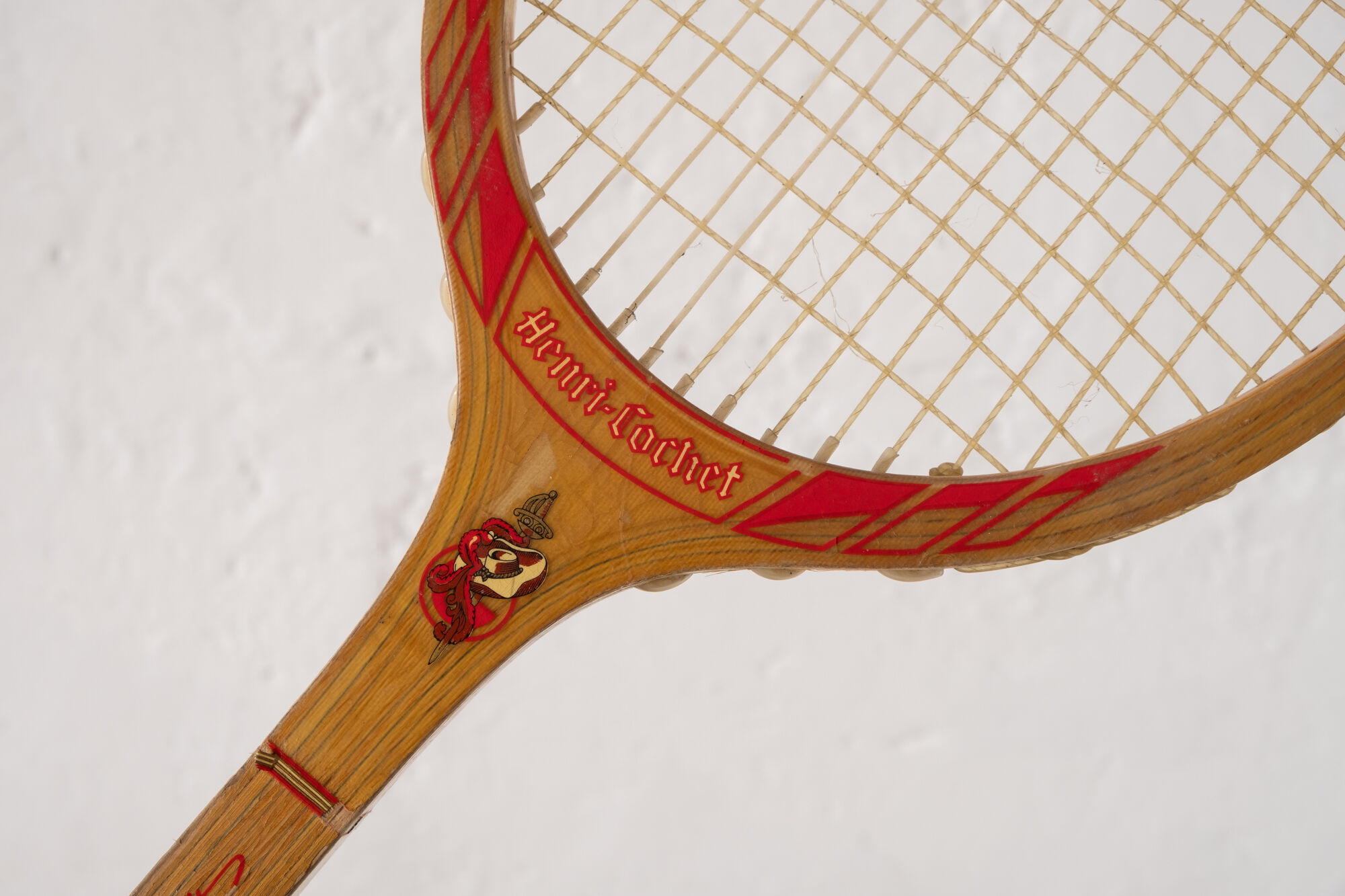 Old wooden tennis racket