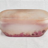Glass paste garden vase model Rubis by Legras 1910