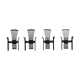 4 postmodernist chairs Pietro Costantini