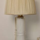 Vintage glass table lamp by Hannelore Dreutler, Studio Åhus, Sweden, 1990s.