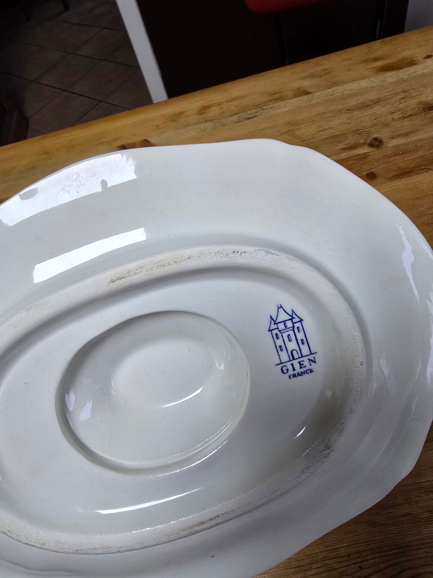 Saucière Gien motifs bleus parfait état 