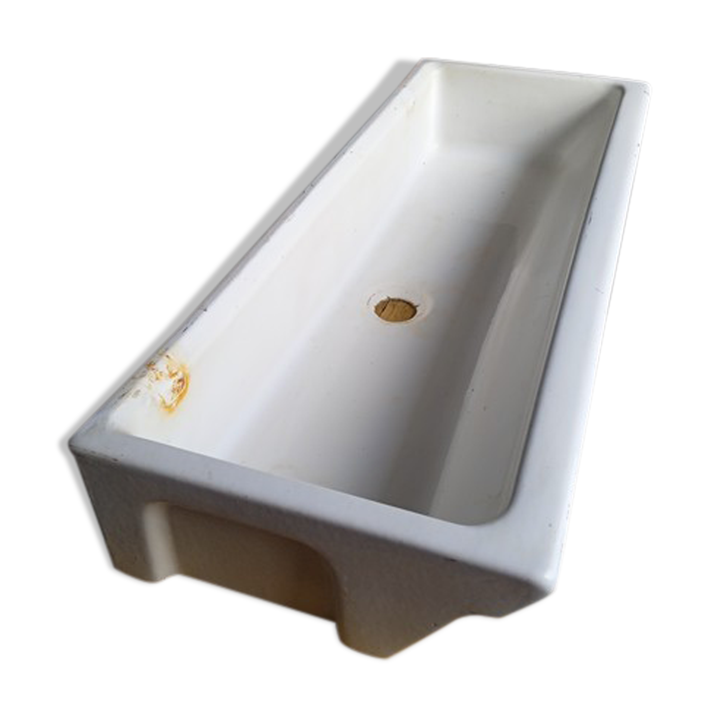 Old washbasin enamelled ceramic school sink ep 1960