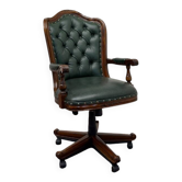 Large Green Chesterfield Office chair