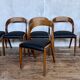 Set of 6 Baumann Gondola bistro chairs in curved wood