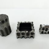 Casper Studioguss 1970s Aluminum Brutalist Smoking Set