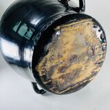 Jarre Potiche ceramic black metalic pottery 1950