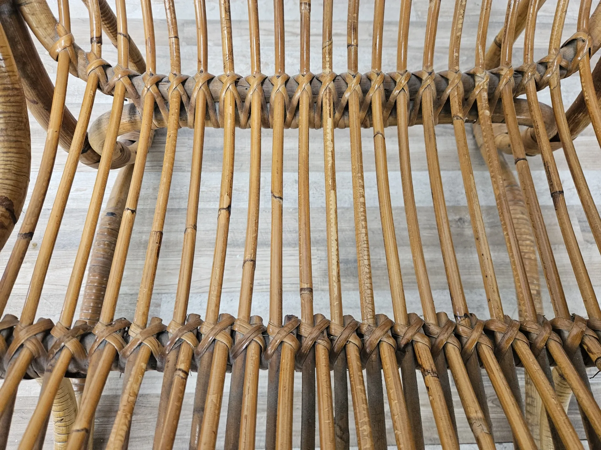Chaises en osier vintage, 1970